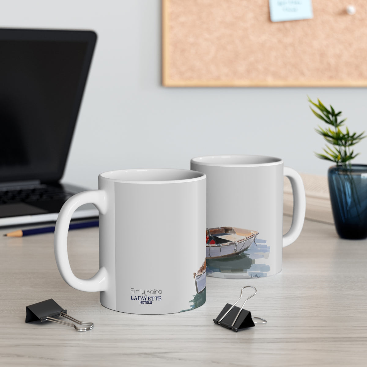 The Lobsterman I Mug — Ogunquit Maine Art by Emily Kalina