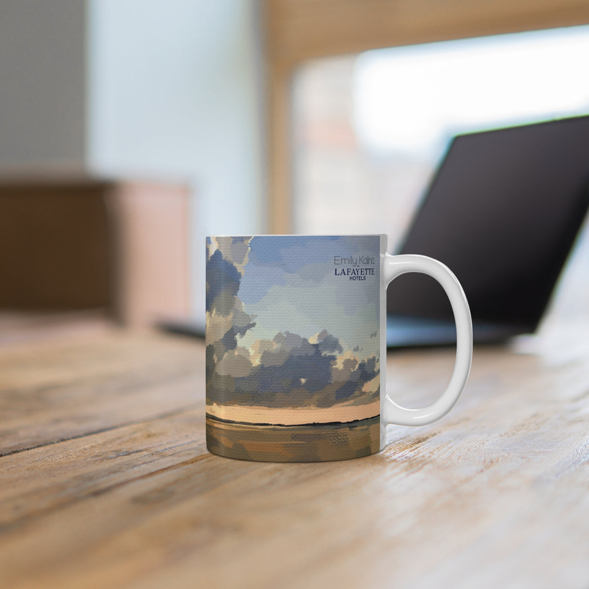 A Break in the Clouds Mug — Seascape Art by Emily Kalina