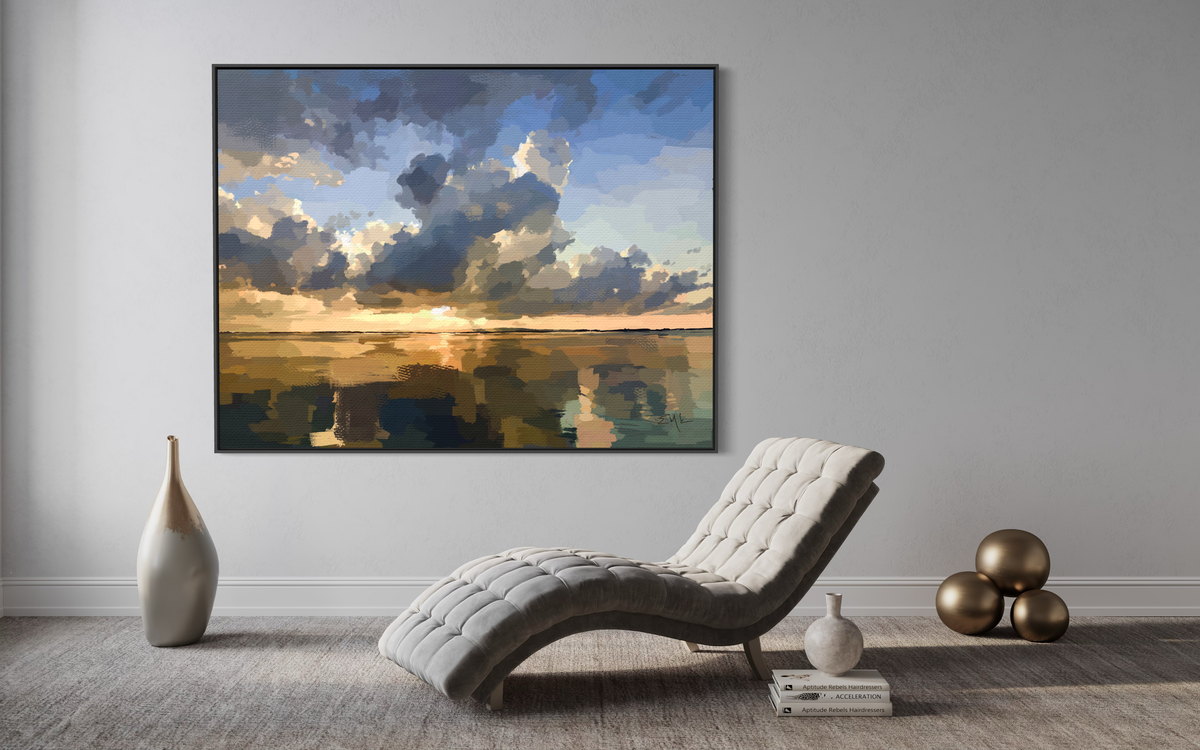 A Break In The Clouds – Seascape Canvas Art Print | Emily Kalina