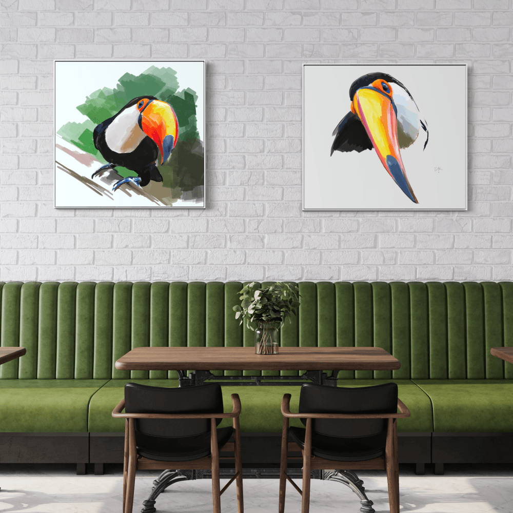 Barnaby the Toucan – Bold and Colorful Tropical Bird Canvas Print