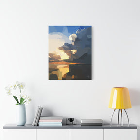 Abstract Seascape Canvas Wall Art — Matte Stretched Contemporary Print