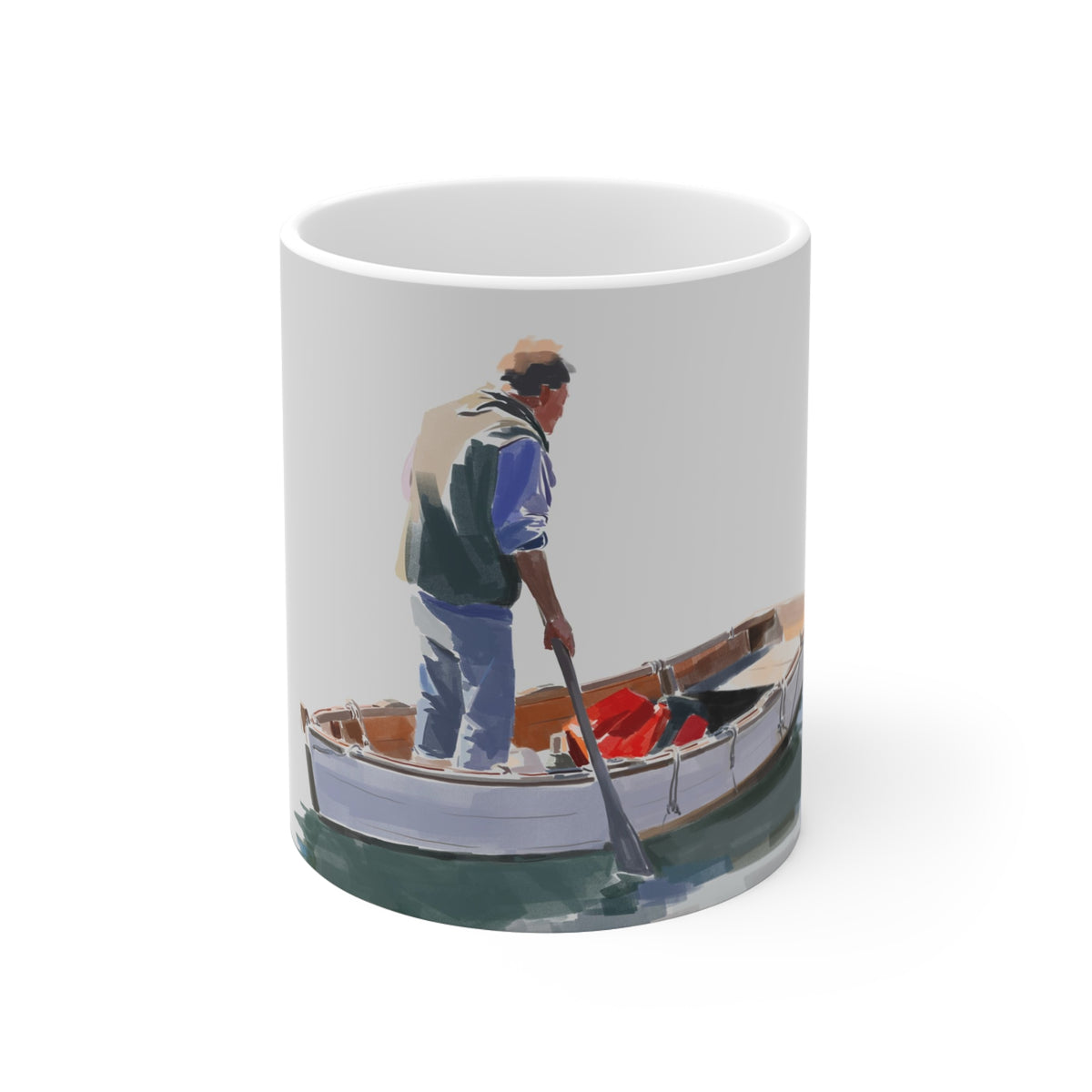 The Lobsterman I Mug — Ogunquit Maine Art by Emily Kalina