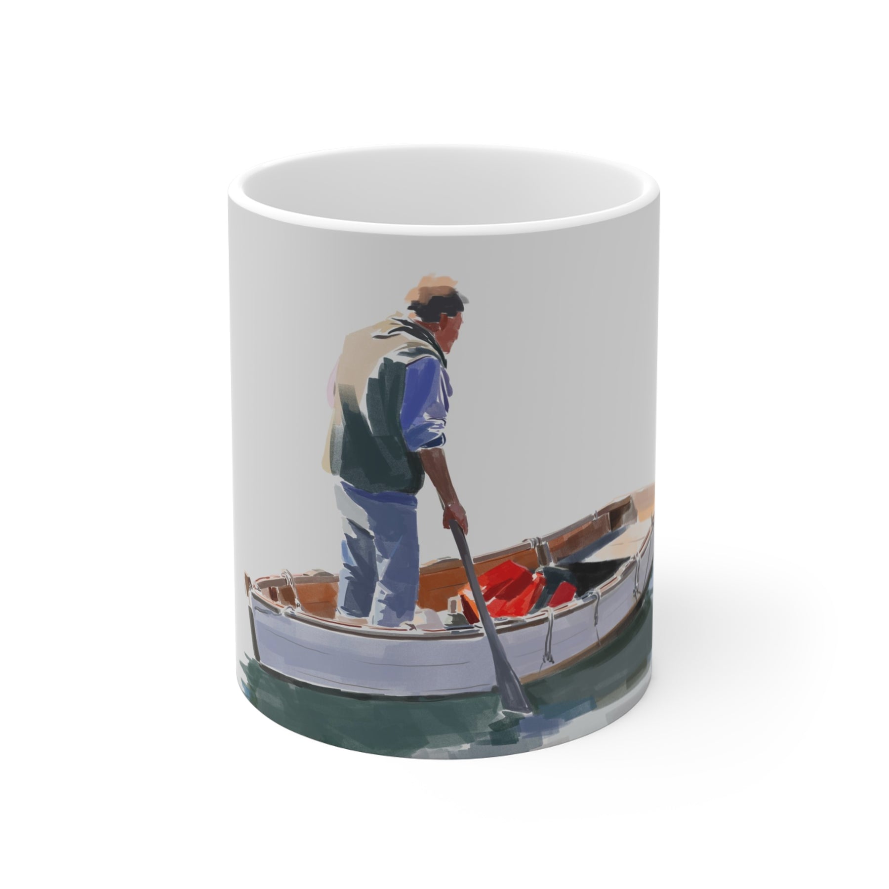 The Lobsterman I Mug — Ogunquit Maine Art by Emily Kalina