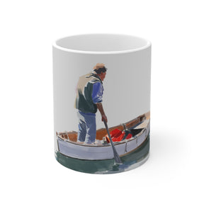The Lobsterman I Mug — Ogunquit Maine Art by Emily Kalina