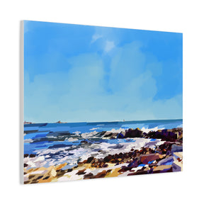 Seaside Coastal Beach Canvas Print — Matte Stretched Wall Art