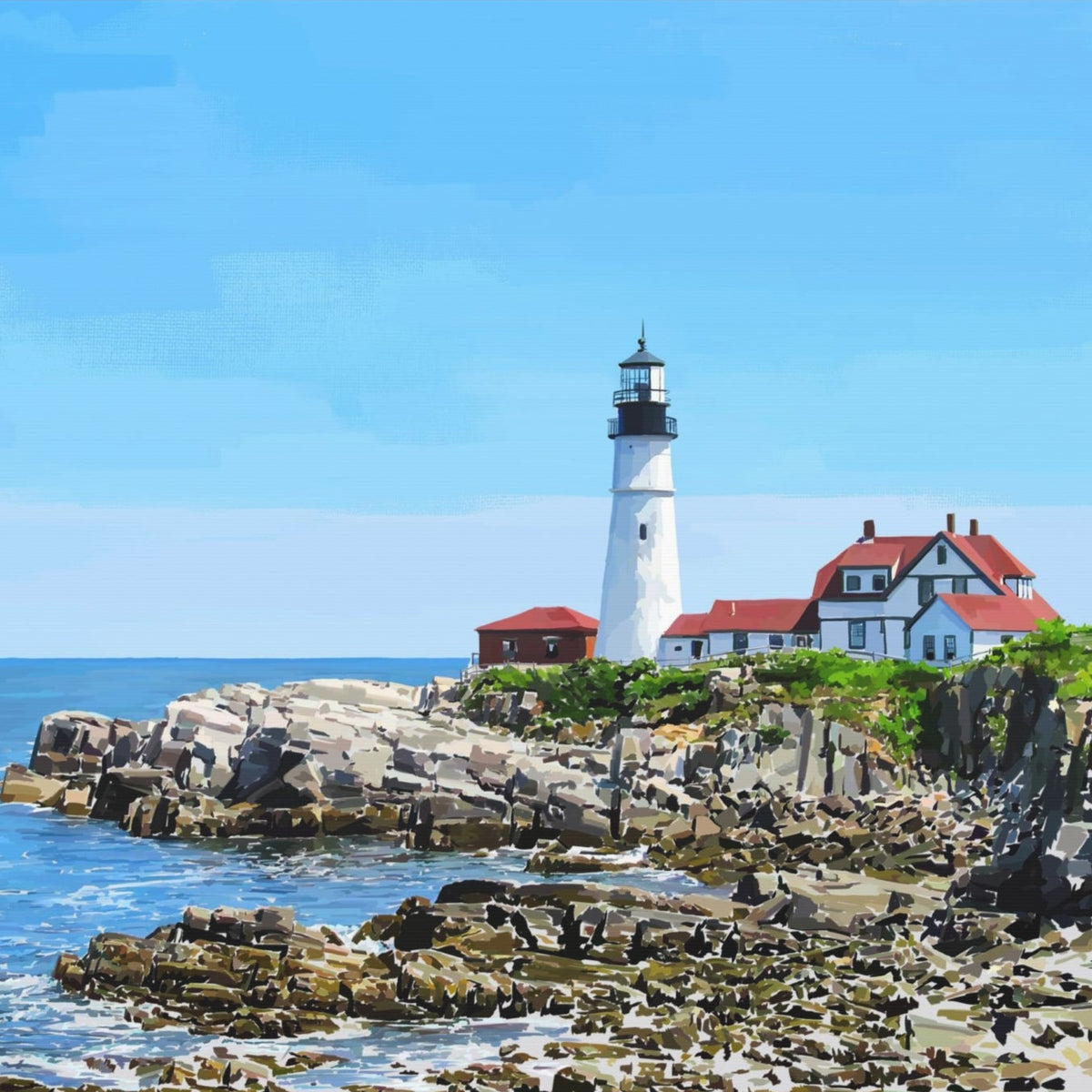 Cape Elizabeth Lighthouse – Portland Maine Canvas Print