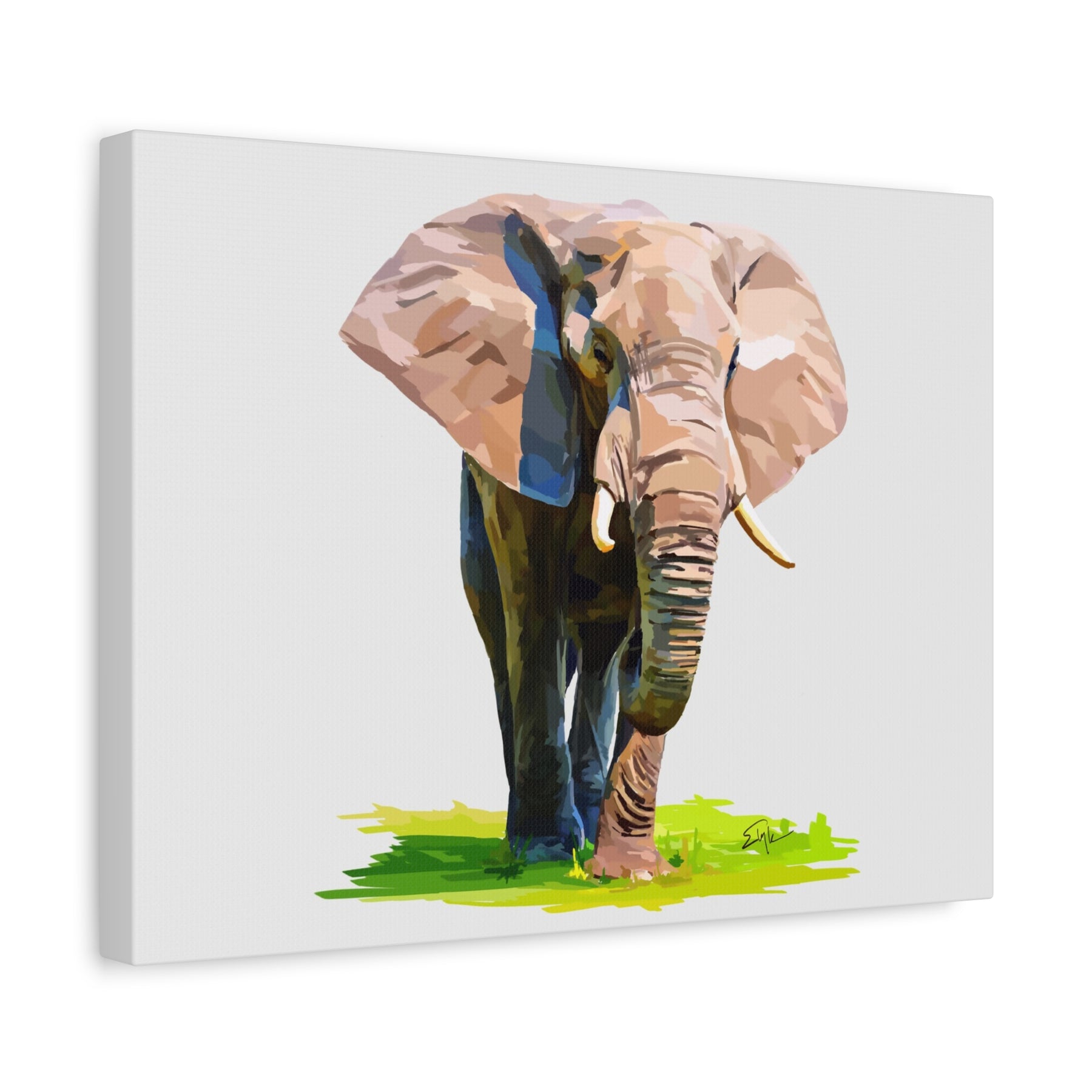 Elephant Canvas Print — Matte Stretched Wall Art