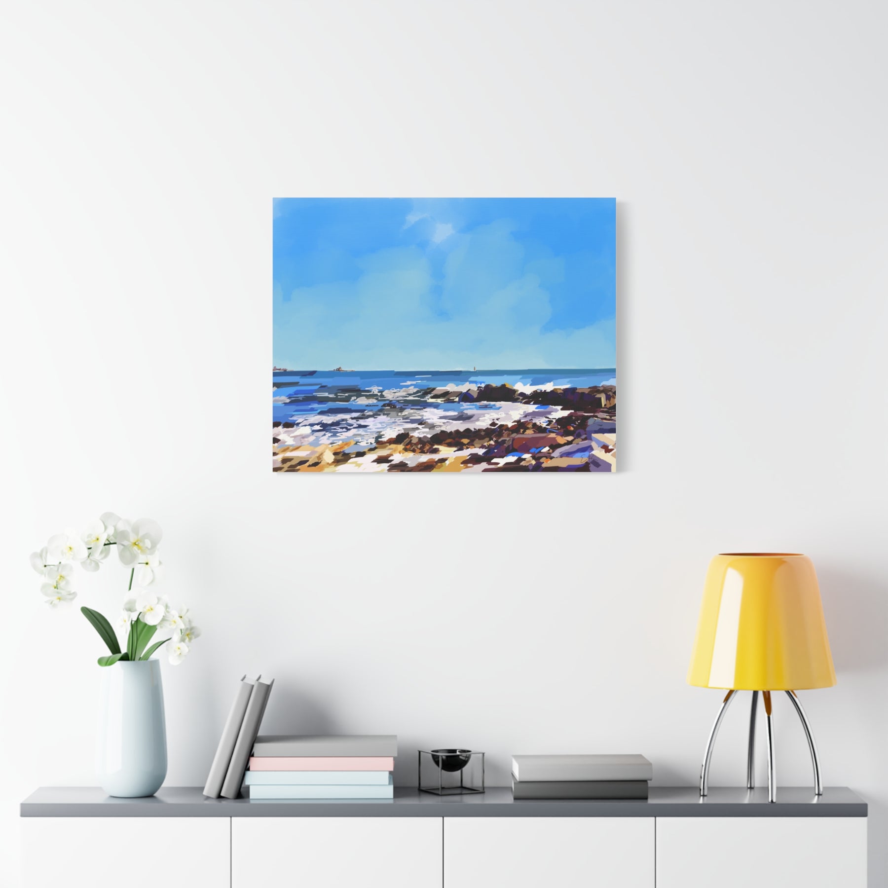 Seaside Coastal Beach Canvas Print — Matte Stretched Wall Art
