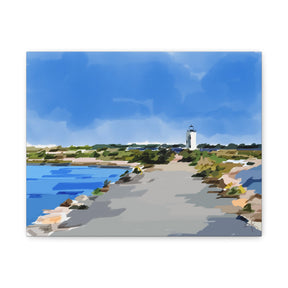 Edgartown, Martha's Vineyard Lighthouse - Canvas Matte Stretched Wall Art