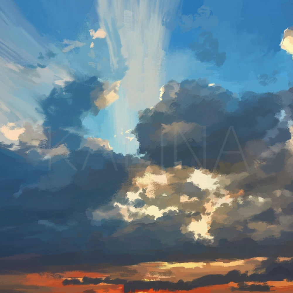 God Light – Sun Streaming Through Clouds | Canvas Wall Print