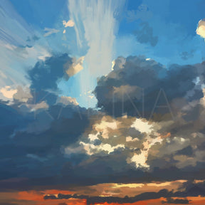 God Light – Sun Streaming Through Clouds | Canvas Wall Print