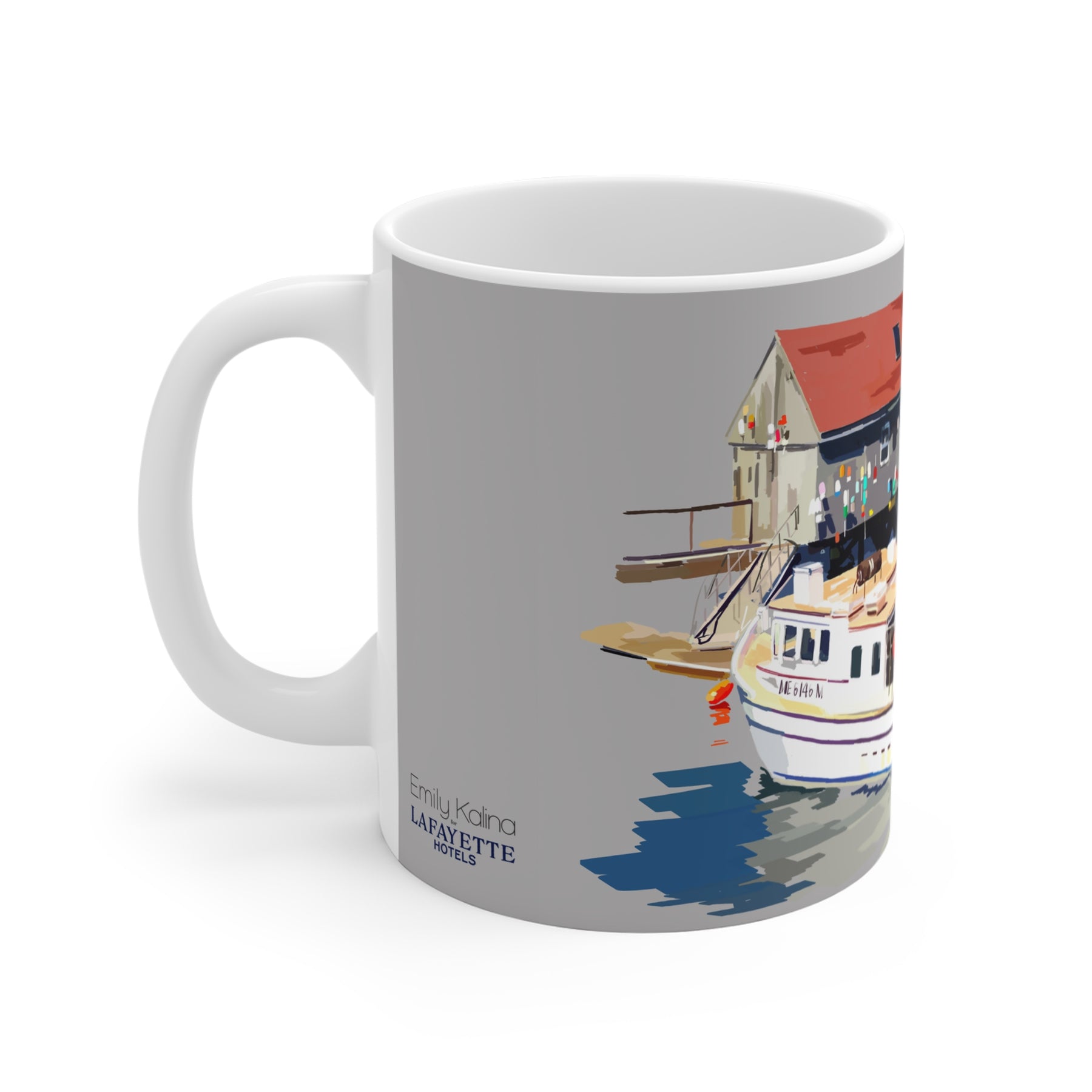 The Lobster Shack I Mug – Coastal Harbor Boat Art