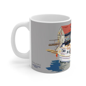 The Lobster Shack I Mug – Coastal Harbor Boat Art