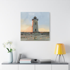Edgartown Lighthouse at Golden Hour — Martha’s Vineyard Canvas Art