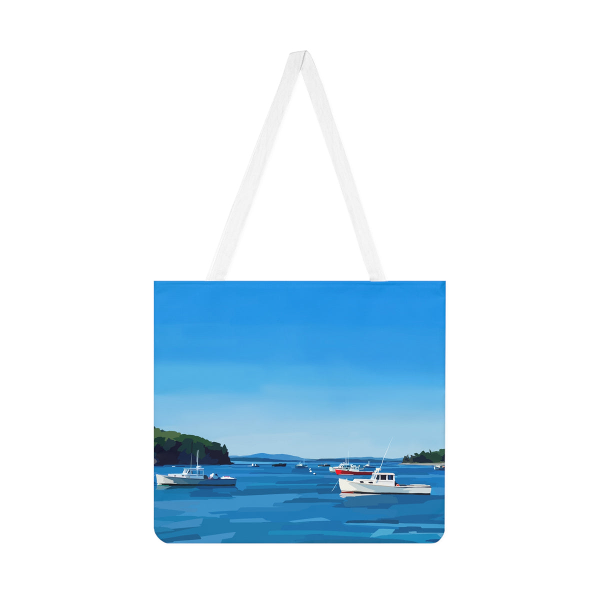 Tranquility - Boats in the Harbor on the Maine Coast Tote Bag