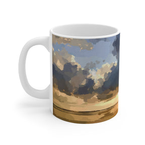 A Break in the Clouds Mug — Seascape Art by Emily Kalina