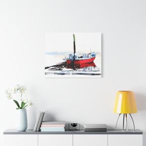 The Little Red Boat – Portsmouth Harbor Canvas Print