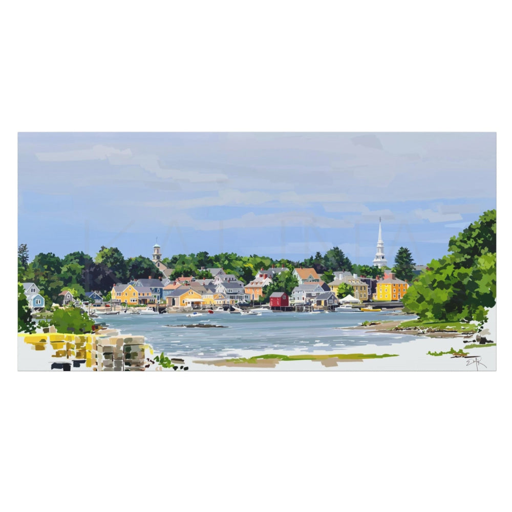 Portsmouth from New Castle – Panoramic Canvas Print | Emily Kalina