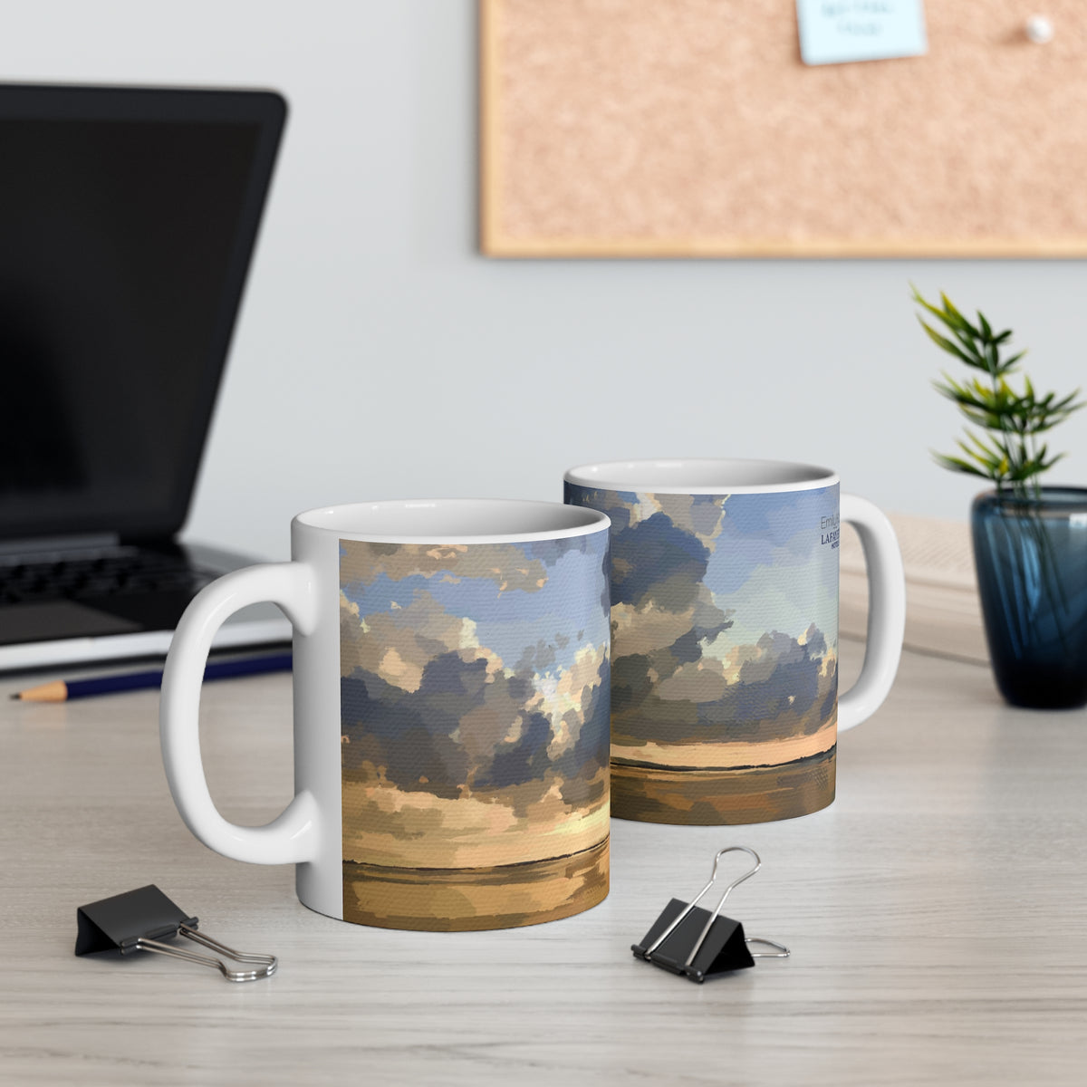 A Break in the Clouds Mug — Seascape Art by Emily Kalina