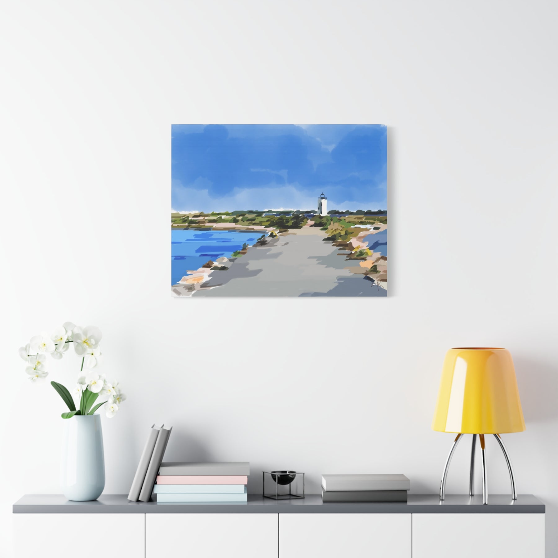 Edgartown, Martha's Vineyard Lighthouse - Canvas Matte Stretched Wall Art