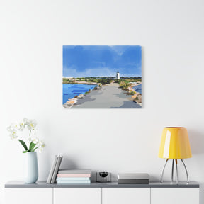 Edgartown, Martha's Vineyard Lighthouse - Canvas Matte Stretched Wall Art