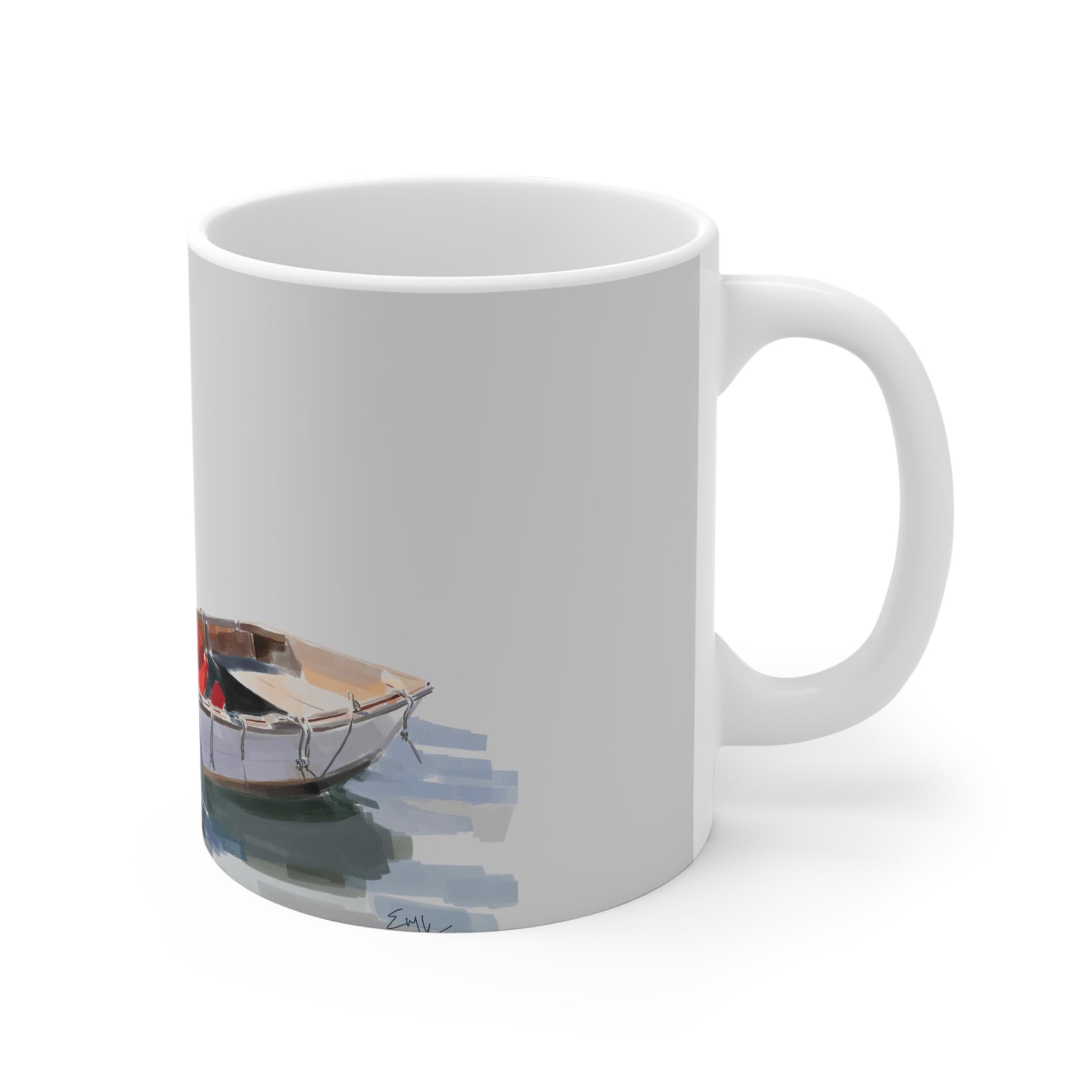 The Lobsterman I Mug — Ogunquit Maine Art by Emily Kalina