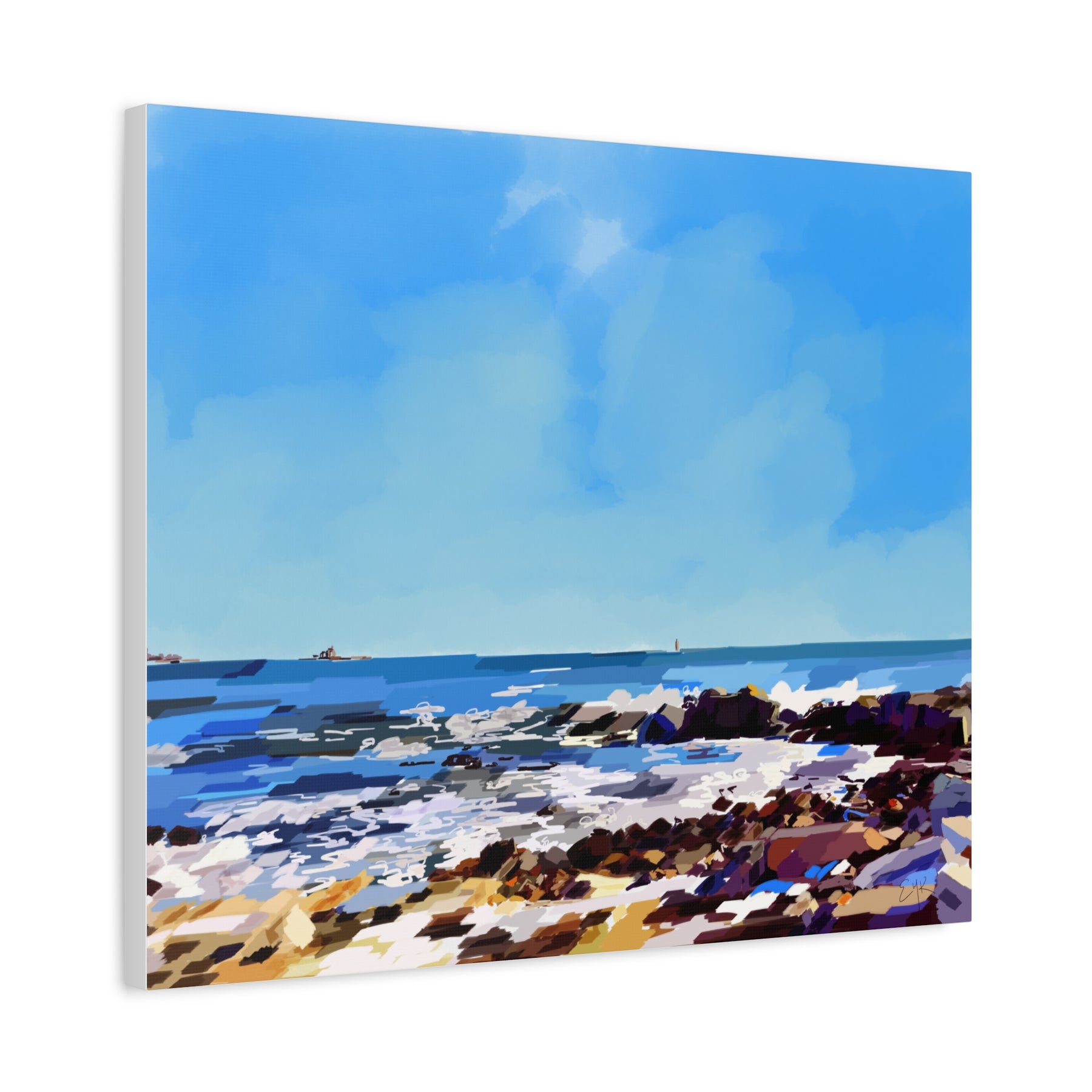Seaside Coastal Beach Canvas Print — Matte Stretched Wall Art