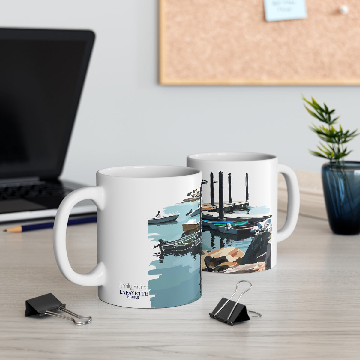 Boats in the Harbor I Mug — Rye NH Coastal Art