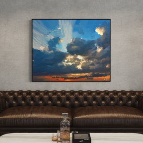 God Light – Sun Streaming Through Clouds | Canvas Wall Print