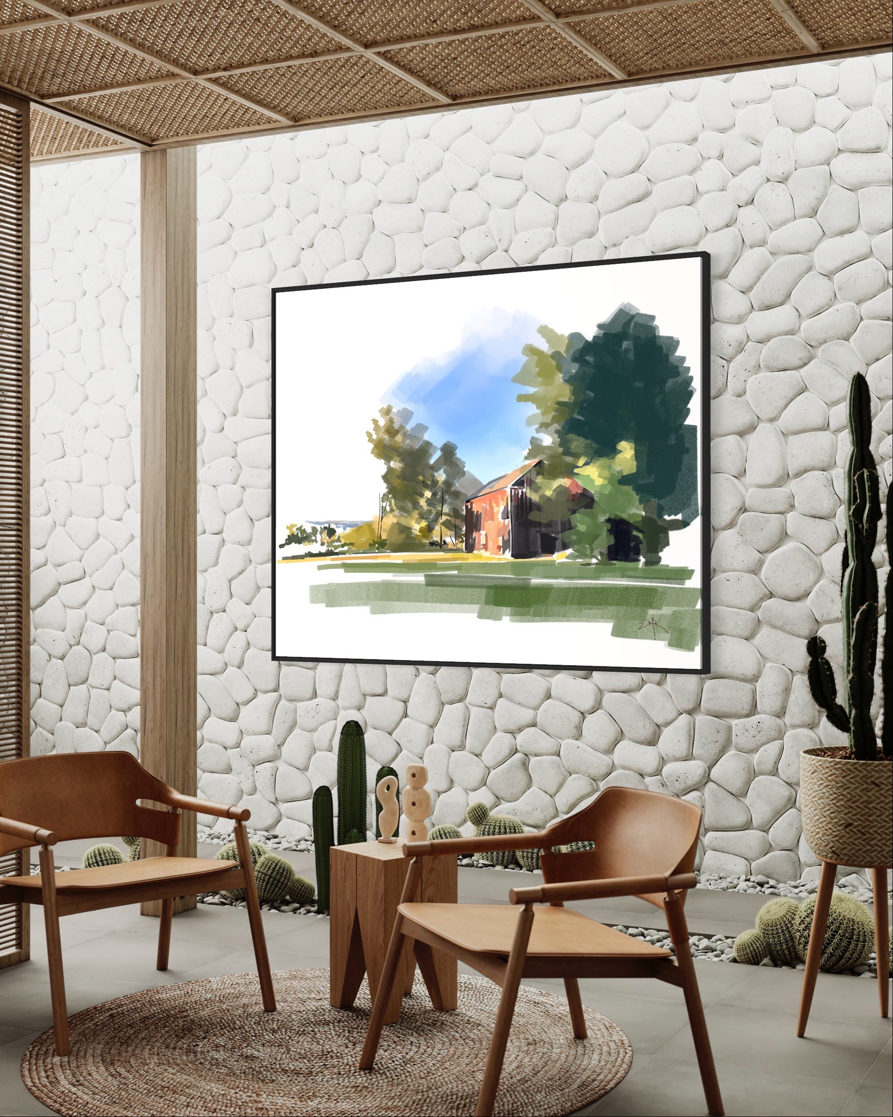 The Barn  - Canvas Wall Print