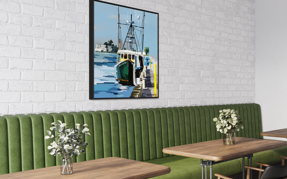 Fishing Boat in the Marina – Canvas Print | Emily Kalina