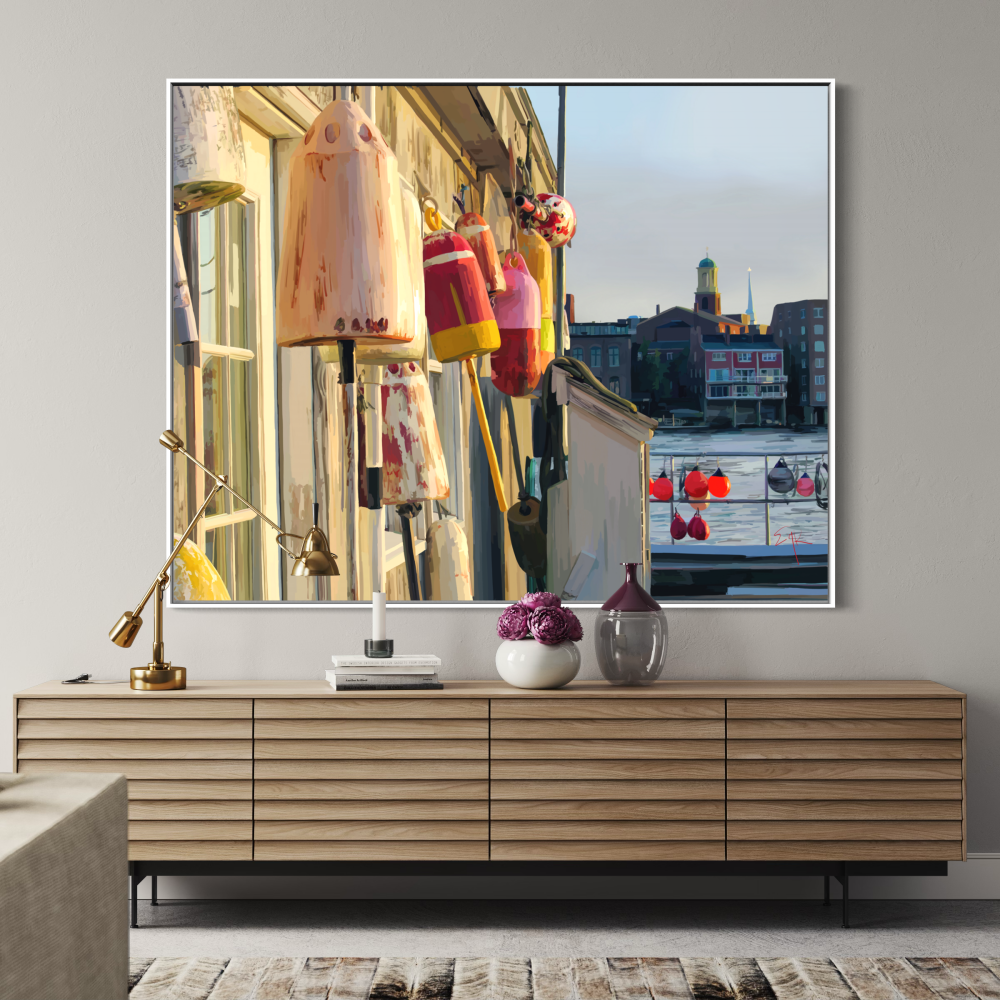 Badgers Island to Portsmouth – Dusk Canvas Print | Emily Kalina