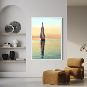 vibrant painting of a sailboat | Artist Emily Kalina