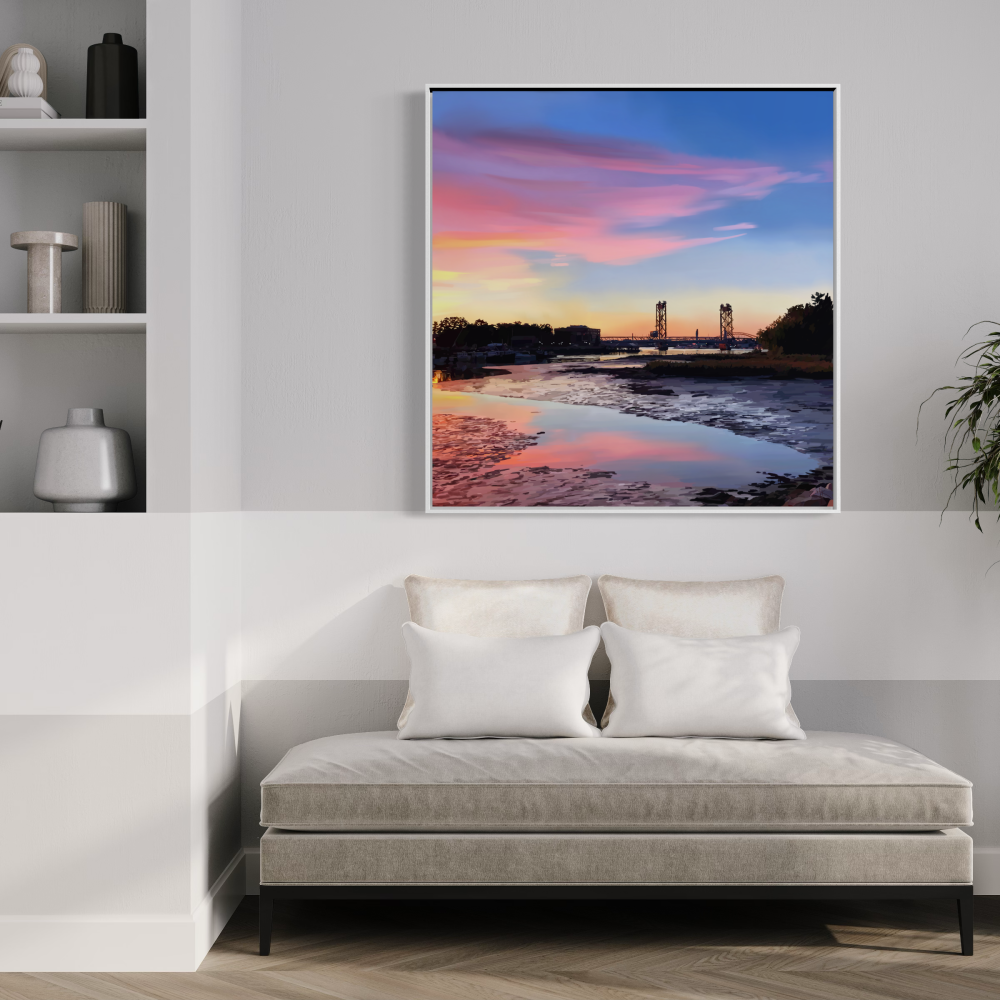 After the Show — Memorial Bridge Canvas Print | Portsmouth NH Wall Art