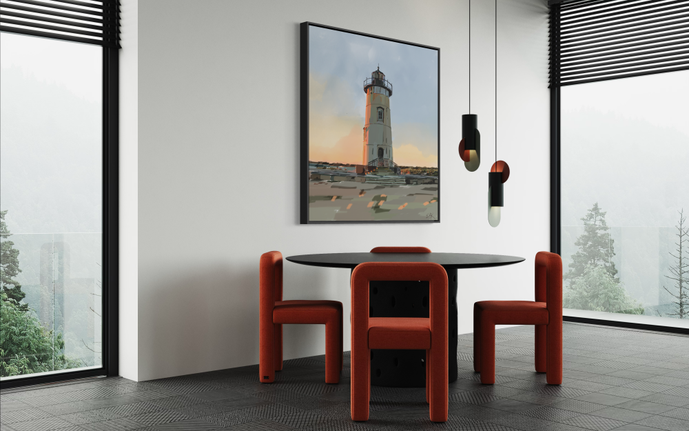 Edgartown Lighthouse at Golden Hour — Martha’s Vineyard Canvas Art