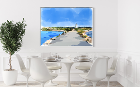 Edgartown, Martha's Vineyard Lighthouse - Canvas Matte Stretched Wall Art