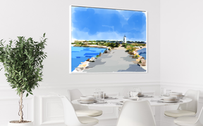 Edgartown, Martha's Vineyard Lighthouse - Canvas Matte Stretched Wall Art