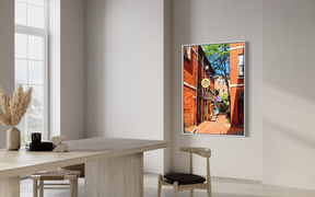 Commercial Alley Portsmouth NH Painting - Matte Stretched Canvas Art Print