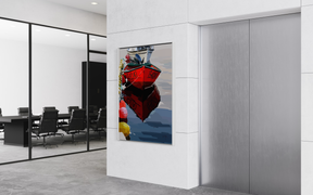 Red Boat -  Matte Stretched Canvas Art Print