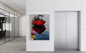 Red Boat -  Matte Stretched Canvas Art Print