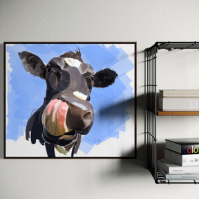 Gerald the Cow - Canvas Matte Stretched Wall Art