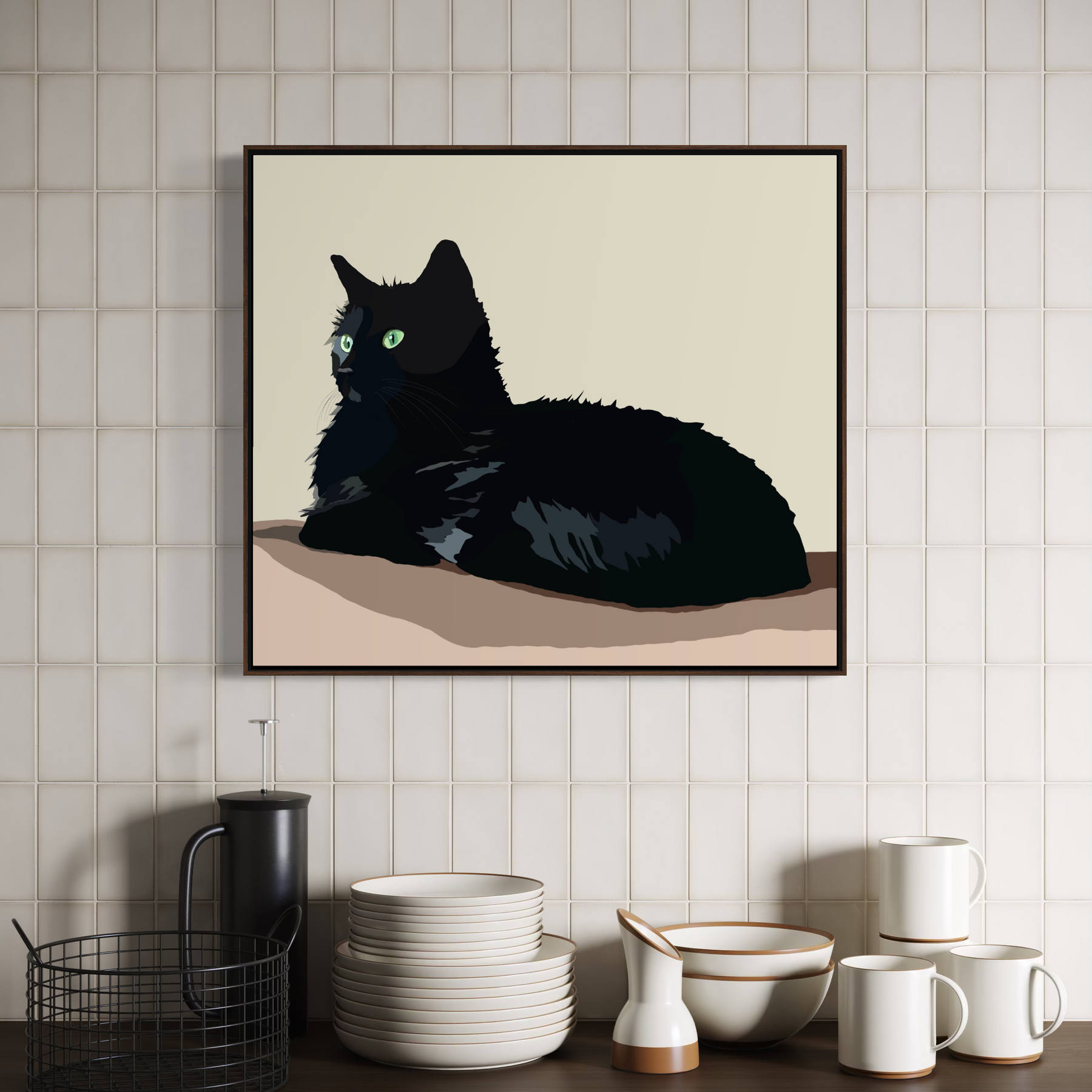 Asher at Attention - Matte Canvas Wall Art