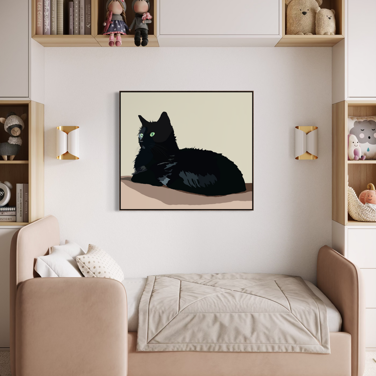 Asher at Attention - Matte Canvas Wall Art