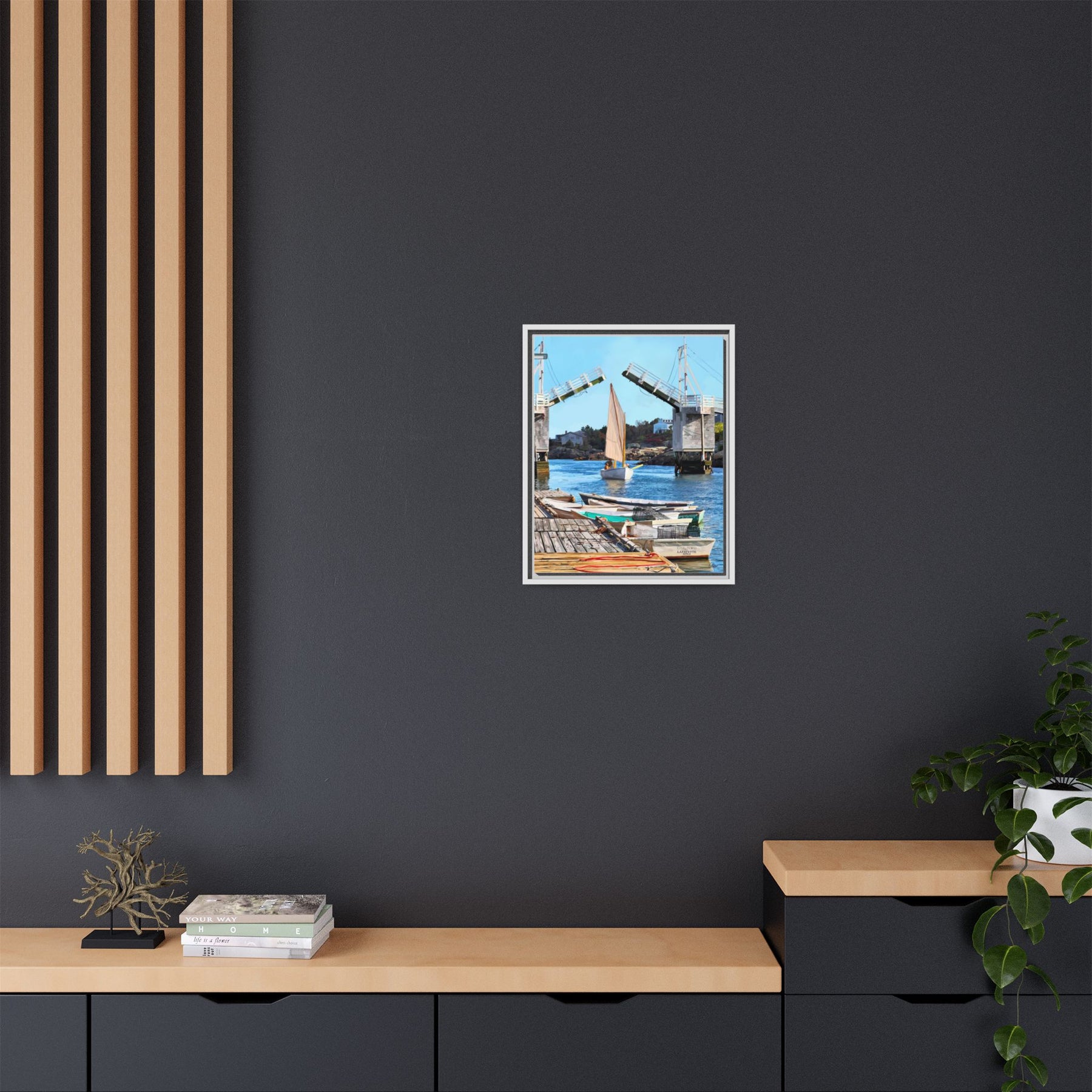Framed Perkins Cove, Ogunquit - Canvas Print