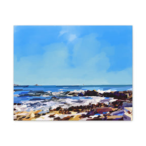 Seaside Coastal Beach Canvas Print — Matte Stretched Wall Art