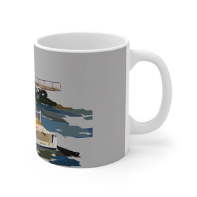The Lobster Shack I Mug – Coastal Harbor Boat Art