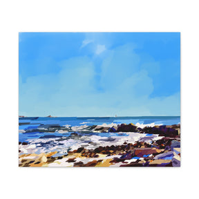 Seaside Coastal Beach Canvas Print — Matte Stretched Wall Art