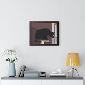 “The Watcher” – Black Cat Art Print