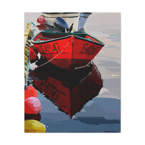 Red Boat -  Matte Stretched Canvas Art Print