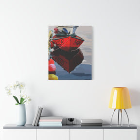 Red Boat -  Matte Stretched Canvas Art Print